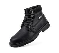 Pangolin Men's Work Shoes are Safe Non Slip Puncture Resistant Breathable Comfortable Workshop Outdoor Hiking Indoor lace up Black 10.5 UK