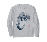 Pangolin Scaly Anteater Japanese Kanji Stamp Long Sleeve T-Shirt