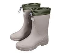 Pangolin Waterproof Mid-Calf Wellington Boots for Men Women - Non-Slip Lightweight Rubber Outdoor Shoes with Drawstring Top,Durable Farm & Yard Mud Boots Grey-A 9UK