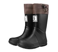 pangolin Waterproof Rain Boots for Men, Women & Kids - Lightweight Non-Slip Wellington Boots with Adjustable Cuff for Gardening, Camping, Fishing & Outdoor Wear Black-K 2 UK