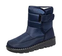 Pangolin Women's Snow Boots Waterproof Ladies Walking Winter Ankle Boots Warm Fur Lined Anti Slip Shoes Blue 6 UK