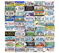 Panguru 50 US States Complete Set, Vintage Style License Plates Replica, Embossed Iron Number Tags, Prop Car Registration Plates, 12x6 Inch