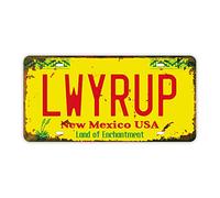 Panguru LWYRUP Stamped License Plate, Vintage Style, Breaking Bad Replica Number Tag, 12x6 Inch