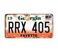 Panguru Replica Vintage License Plate Georgia Peach Embossed Metal Number Tags Car License Plates 12x6 Inch