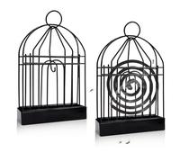 pangutheos 2 Pieces Mosquito Coil Holder, Bird Cage Mosquito Coil Holder, Hanging Coil Mosquito Holder for Living Room, Bedroom, Kitchen, Office
