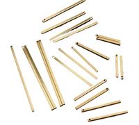 Pangyoo 50pcs Brass Cuboid Tube for 20mm 30mm 40mm 60mm Metal Material Component(60mm)