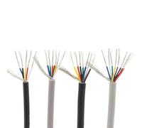 Pangyoo Electrical Wire 2 3 4 5 6 7 Cores Headphone Cable 10M UL2547 Shielded Signal Wire 30/28/26/24/22AWG Copper Cable PVC Channel Audio Control Line(Size:26AWG,Color:4Cores)
