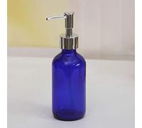 Pangyoo PYouo- hand soap dispenser, Simple Glass Soap Dispenser, Glass Liquid Organic Soap Bottle, Countertop accessories (Color : Blue, Size : 250ml)