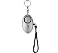 Panic Alarm For Women, Reusable Self Defense Police Approved 140DB LOUD Sirens, Personal Security Rape Alarm Keychain with Torch LED Light Keyring Key Chain For Girls Kids and Elderly (Silver)
