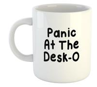 Panic at The Desk-O | Funny Gift Idea Cup Tea Coffee | 11oz White Mug