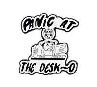 Panic At The Desk-O Possum Meme Pin Brooch, Opossum Burnout Humor Enamel Pin, Funny Gift For Sarcastic Sassy Coworker, Overworked Possum Lapel Badge, Internet Meme Brooches, Office Humor Accessories