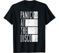 Panic at the Disco Men's Bar Cotton T-Shirt in Black | Size: Small Panic at the Disco Black S