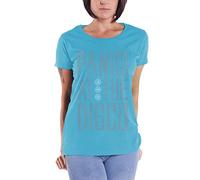 Panic At The Disco T Shirt Outline Band Logo Official Womens Skinny Fit Sky Blue