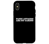 Panic Attacks Are My Cardio Funny Anxiety Sarcasm Humor Pun Case for iPhone X/XS