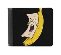 Panic Banana Men's Leather Wallet Bifold Purse Card Holder Slim Money Clip Single-Sided Print