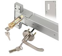 Panic Bars for Exit Doors, Iron Push Bar Panic Exit Device, 25 Inch Commercial Door Lock Cylinder with Key for Wood Metal Doors