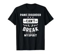 Panic Disorder Can't Break My Spirit Value Graphic T-Shirt, Men, Black, L