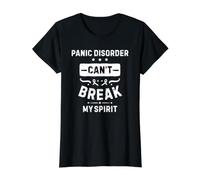 Panic Disorder Can't Break My Spirit Value Graphic T-Shirt, Women, Black, S