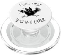 Panic First B-Caw-K Later Funny Chicken Anxiety Meme Men PopSockets PopGrip for MagSafe