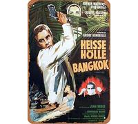 Panic in Bangkok/Banco a Bangkok pour OSS 117 Style A Movies Metal Tin Sign 8x12 inch Wall Decor Gifts for Home,Street,Bars,Restaurants,Cafes,Store