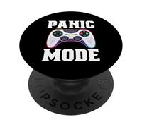 Panic Mode Funny Gamer Controller Gaming Humor Jokes PopSockets Adhesive PopGrip