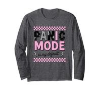 Panic Mode Is My Default Checkered Lightning Long Sleeve T-Shirt