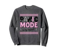 Panic Mode Is My Default Checkered Lightning Sweatshirt