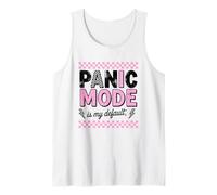 Panic Mode Is My Default Checkered Lightning Tank Top