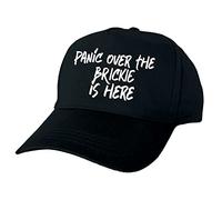 Panic Over The Brickie is Here Hand Printed Black Baseball Cap
