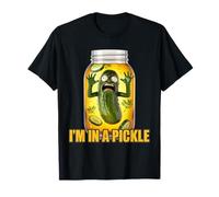 Panicked Pickle Jar Crisis Funny Food Humor Design Art T-Shirt