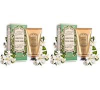 Panier des Sens - Jasmine Hand Cream - Hand Cream for very Dry Hands and Skin - for Women and Men - With Almond & Olive Oil - Vegan Made in France 96% Natural Ingredients - 75ml (Pack of 2)