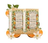 Panier des Sens - Orange Blossom Soap Bar 2x 150g - Moisturizing Gentle Scented - Natural Soap with Olive Oil - 97% Natural Ingredients Made in France - Vegan
