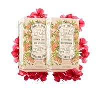 Panier des Sens - Rose Geranium Soap Bar 2x150g - Moisturizing Gentle Scented - Natural Soap with Olive Oil - 97% Natural Ingredients Made in France - Vegan - Body & Hand Soap Bars