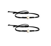Panifio Christian Gifts for Women Men Handmade Braided Cross Black Red String Protection Bracelet Faith Wrap Bracelet Religion Jewelry, 可调节, Metal, no gemstone