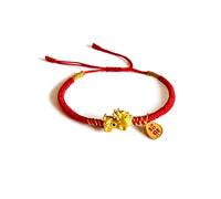 Panifio Feng Shui Best Red String Pixiu Bracelet Attract Wealth and Good Luck Pi Yao Wealth Bracelet for Women, Metal, no gemstone