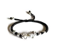 Panifio Feng Shui Red String Pixiu Bracelet for Men Women Attract Wealth and Good Luck Jewelry Pi Yao Wealth Bracelet, Metal, no gemstone