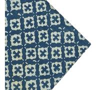 Panihari Collection Indigo Blue Hand Block Print Cotton Fabric for Sewing of Curtains,Dresses, Clothing for Women Men Kid Girls (5 Yard, Indigo_Print_11)