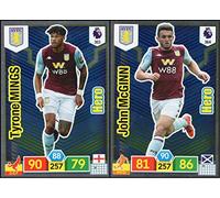 Panini Adrenalyn XL PREMIER LEAGUE 2019/20 TWO DIFFERENT ASTON VILLA HERO TRADING CARDS