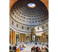 Panini Interior Pantheon Rome Monumant Painting Large Wall Art Print Canvas Premium Mural