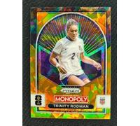 Panini Monopoly Prizm World Cup 2026 Trinity Rodman United States Gold Cracked Ice SP Card, No. 94