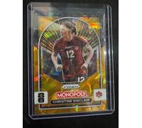 Panini Monopoly World Cup 2026 Christine Sinclair Canada Gold Cracked Ice SP Card, No. 100