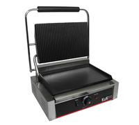 Panini Press Grooved / Flat Ribbed Catering Contact Grill FREE Drip Tray 2.2Kw