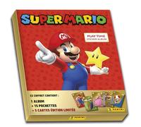 Panini Super Mario Stickers Set of 1 Album + 15 Sleeves + 5 Cards Limited Edition Gold, 004218MCOUAFGDC