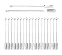 PANITOREER 20Pcs Metal Straight Head Pins with Stopper Ends, Copper Safety Long Needle Pins for Collar Lapel Handmade Scarf DIY Jewellry Brooches