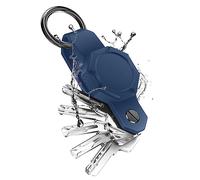 Panjal AirTag Key Organizer - Compact Silicone Key Holder for 2-6 keys | Minimalist Innovative Keyholder | Waterproof Antil-Lost Design (Blue)
