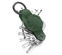 Panjal AirTag Key Organizer - Compact Silicone Key Holder for 2-6 keys | Minimalist Innovative Keyholder | Waterproof Antil-Lost Design (Green)