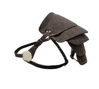 Panjiazhiguang Historical Shoulder Armour Medieval PU Leather Shoulder Armour For LARP Viking Knights Costume Warrior Armor Brown