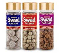 PANJON SWAD Imli Ram Ladoo, Hing Peda & Anar Amla (100% Natural Candy Mouth Freshner) 3 Bottles, 370g
