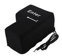 Panjzylds Decompression Keyboard Pillow (Instead Of Enter Key) Usb Decompression Button Sponge Lunch Break Pillow Can Relieve Fatigue Suitable For Pc/Desktop Computer/Notebook 20*14*10cm (Black)