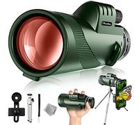 Pankoo 40X60 Monocular Telescope with Smartphone Holder & Tripod, 2022 Power Prism Compact Monoculars for Adults Kids, HD Monocular Scope for Bird Watching Hiking Concert Travelling (PA4060-6)